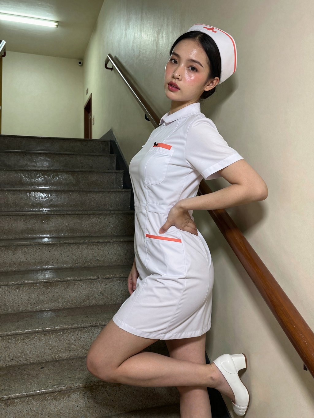 A Late-Night Self-Check Under Harsh Stairwell Light