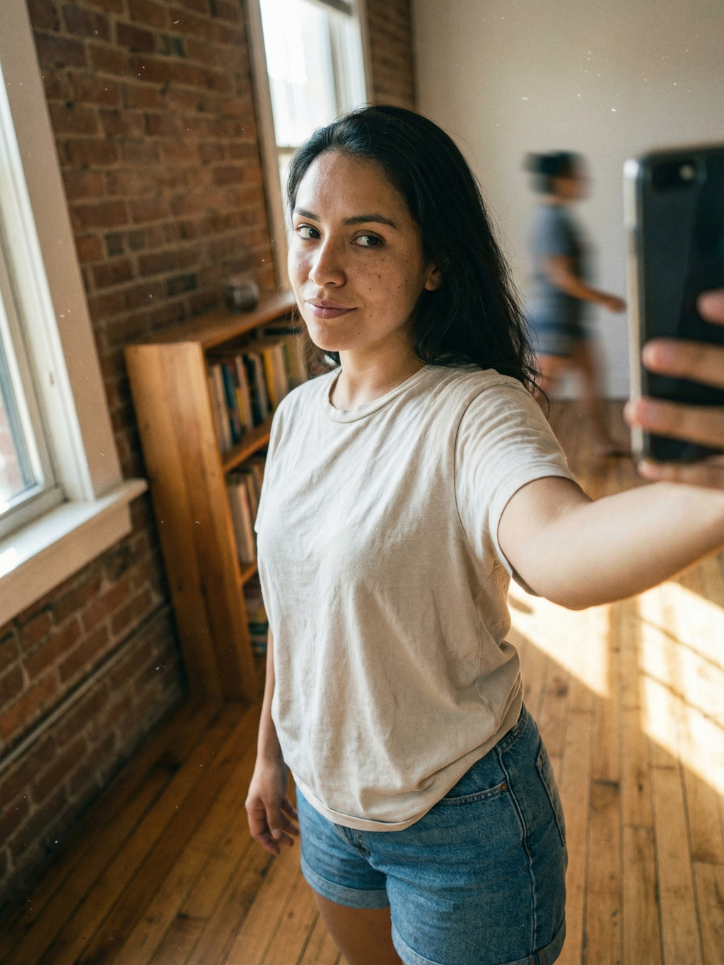 Windowlit Self-Portrait With a Soft, Knowing Smile