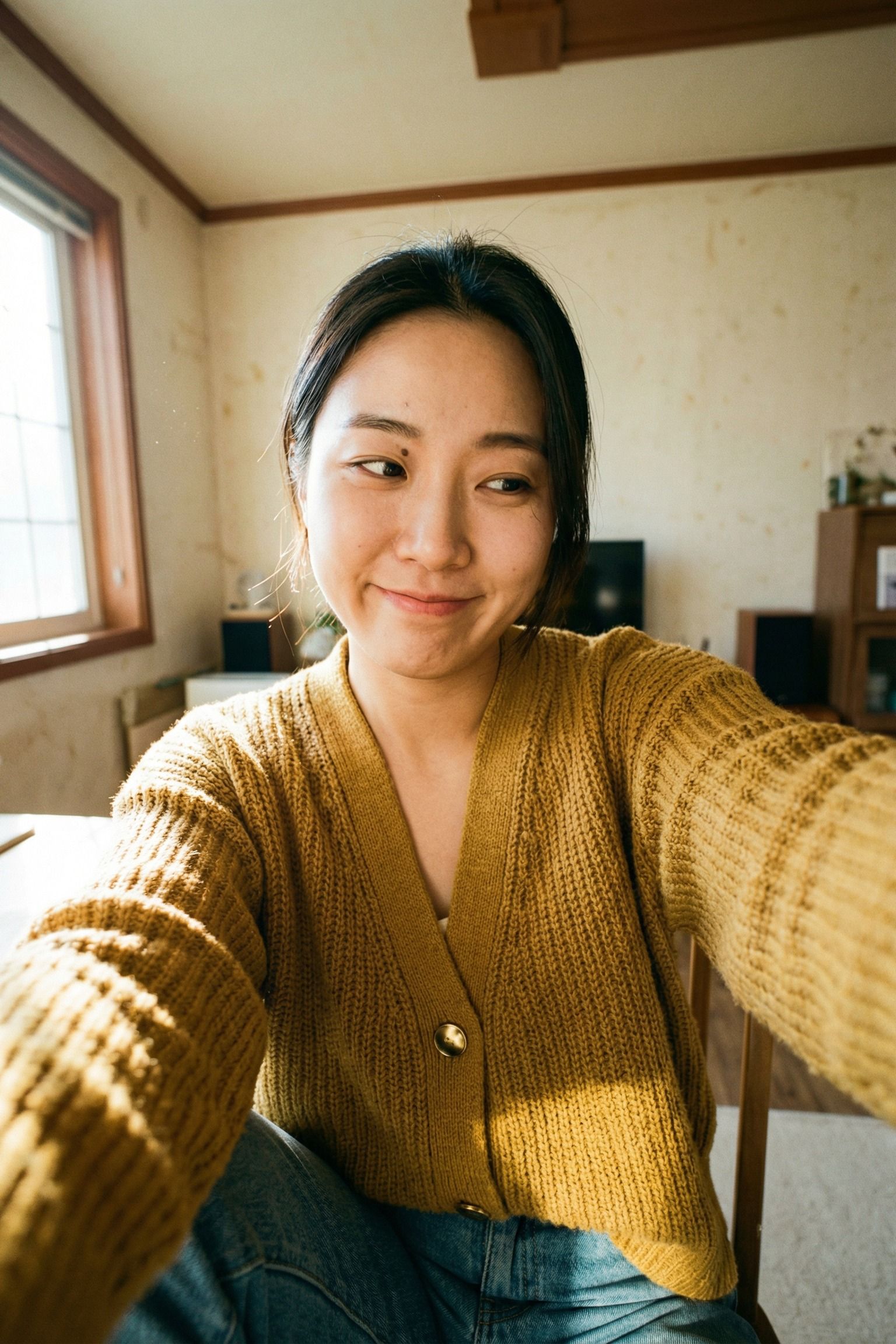 暖光里的一次随手自拍