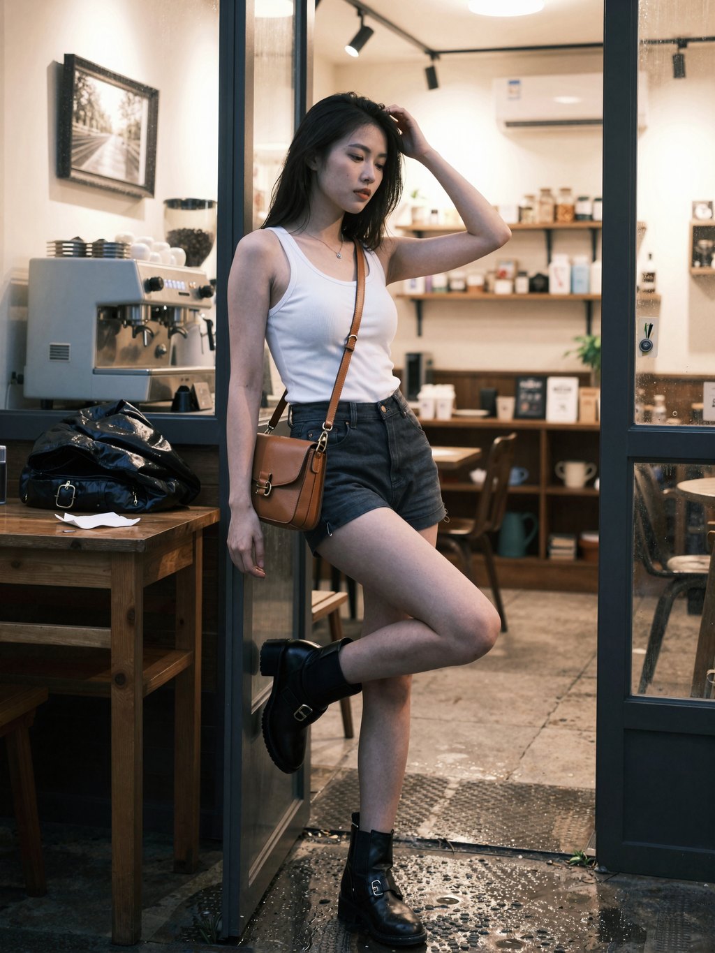 After the Rain, a Glance Held at the Doorway