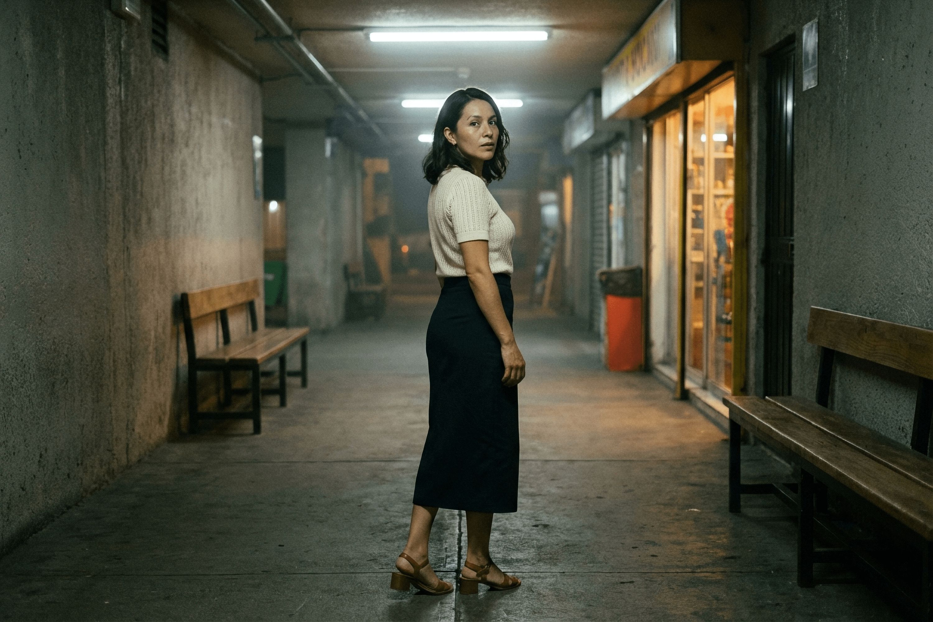 A Quiet Turn in a Fluorescent-Lit Corridor