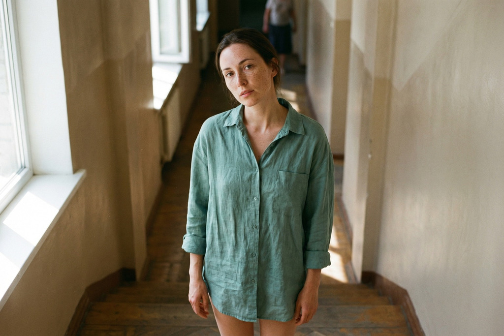 Quiet Gaze in Side Window Light